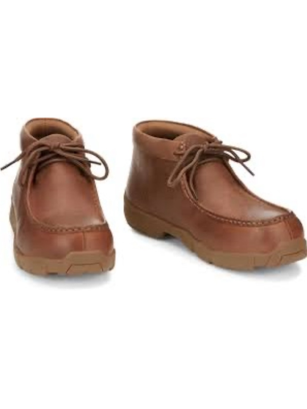 Justin Men's Cappie 4" Round Moc Alloy Toe Driving Moc Boot Brown SE242 Sz 11